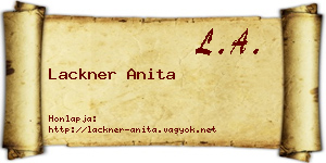 Lackner Anita névjegykártya